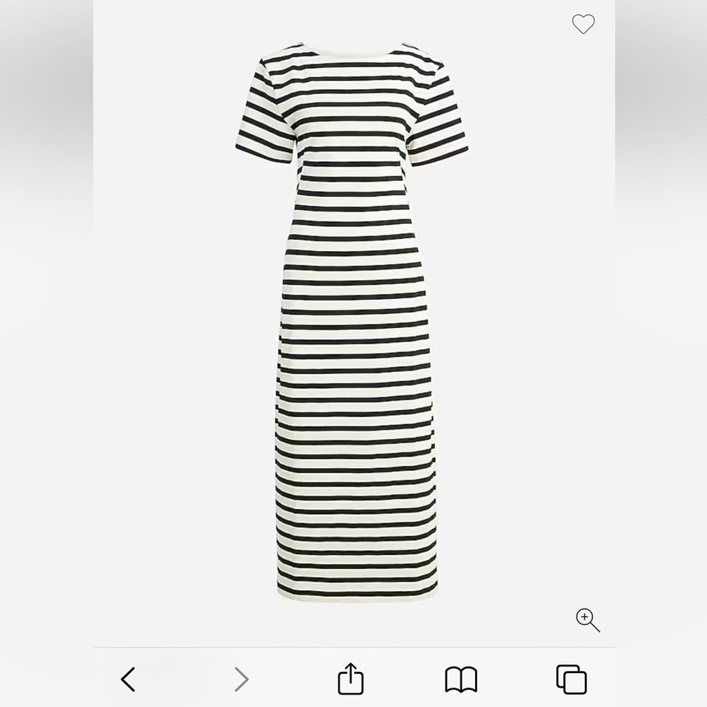 J. Crew Classic mariner cloth dress in stripe